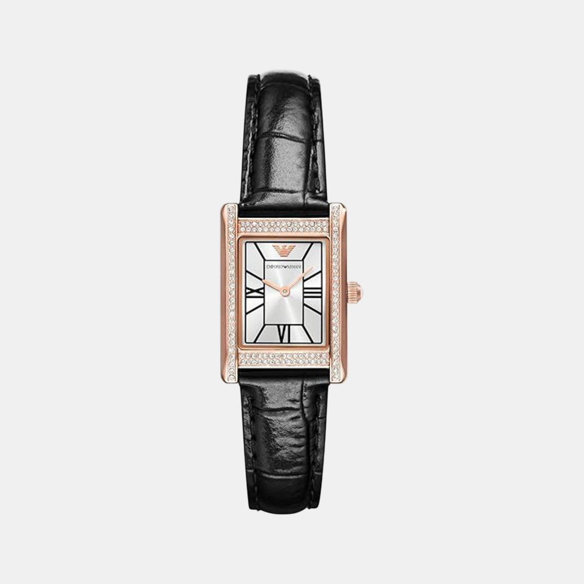 Women Quartz Silver Dial Analog Leather Watch AR11624