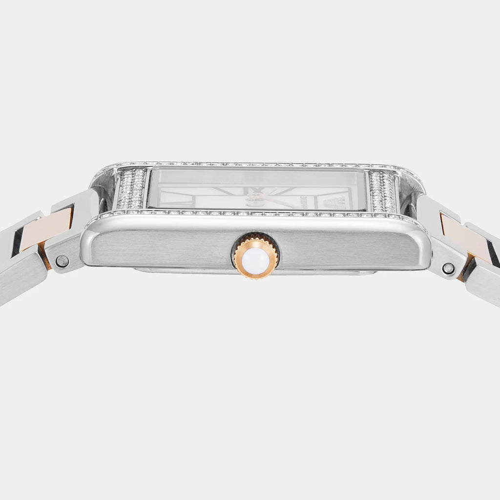 Genni Women Quartz Silver Dial Analog Stainless Steel Watch AR11626