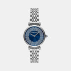 Women Quartz Blue Dial Analog Stainless Steel Watch AR11627