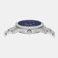 Women Quartz Blue Dial Analog Stainless Steel Watch AR11628