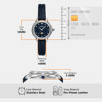 Women Quartz Blue Dial Analog Leather Watch AR11629