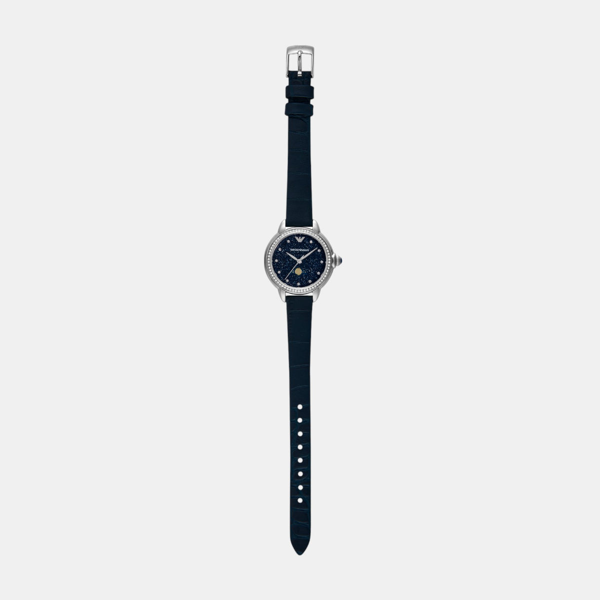 Women Quartz Blue Dial Analog Leather Watch AR11629