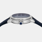 Women Quartz Blue Dial Analog Leather Watch AR11629