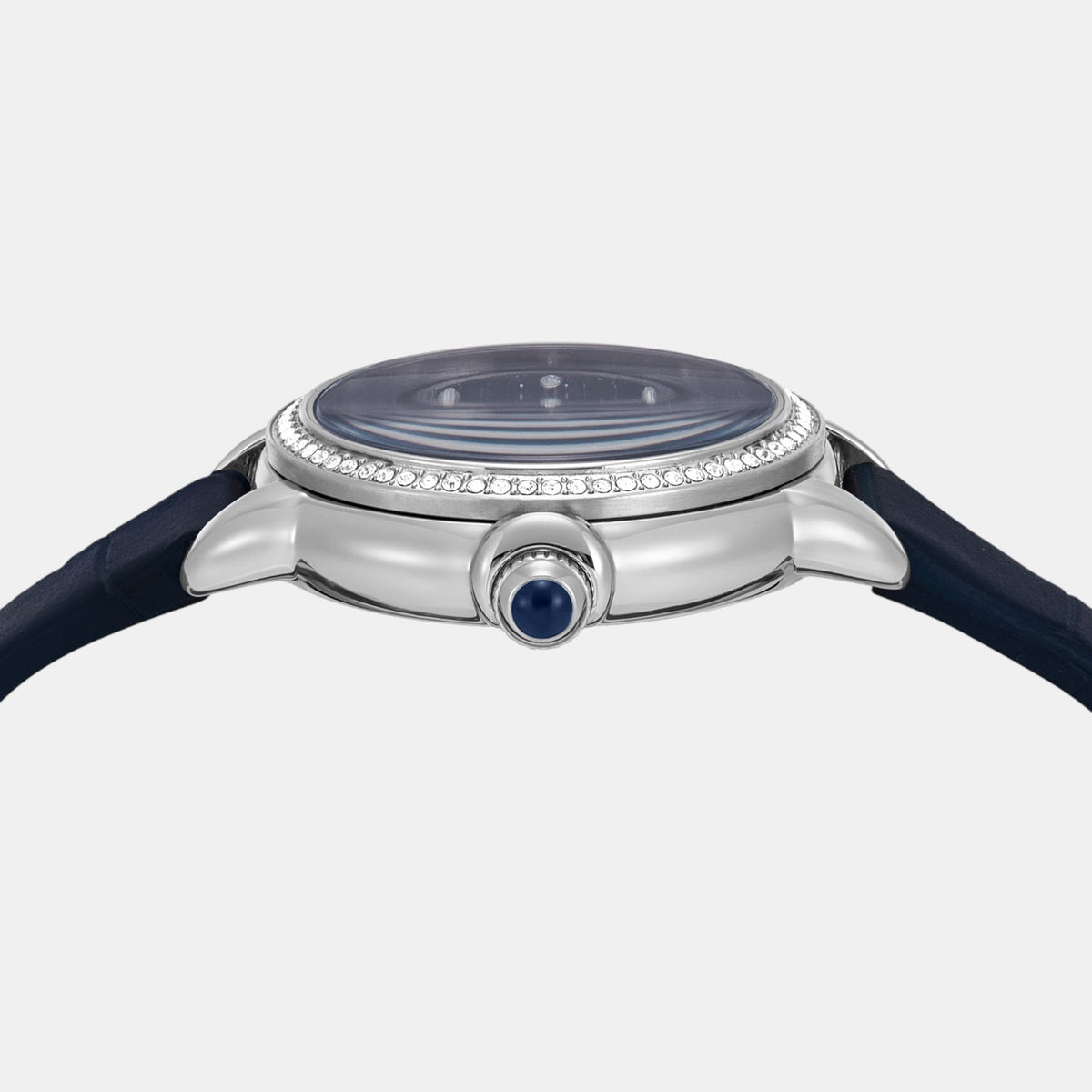 Women Quartz Blue Dial Analog Leather Watch AR11629