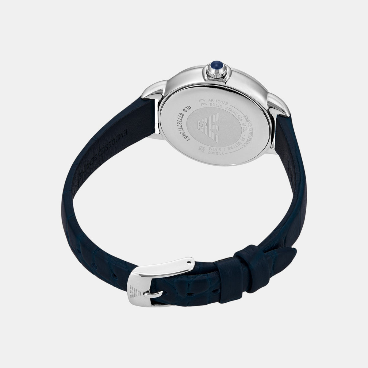 Women Quartz Blue Dial Analog Leather Watch AR11629