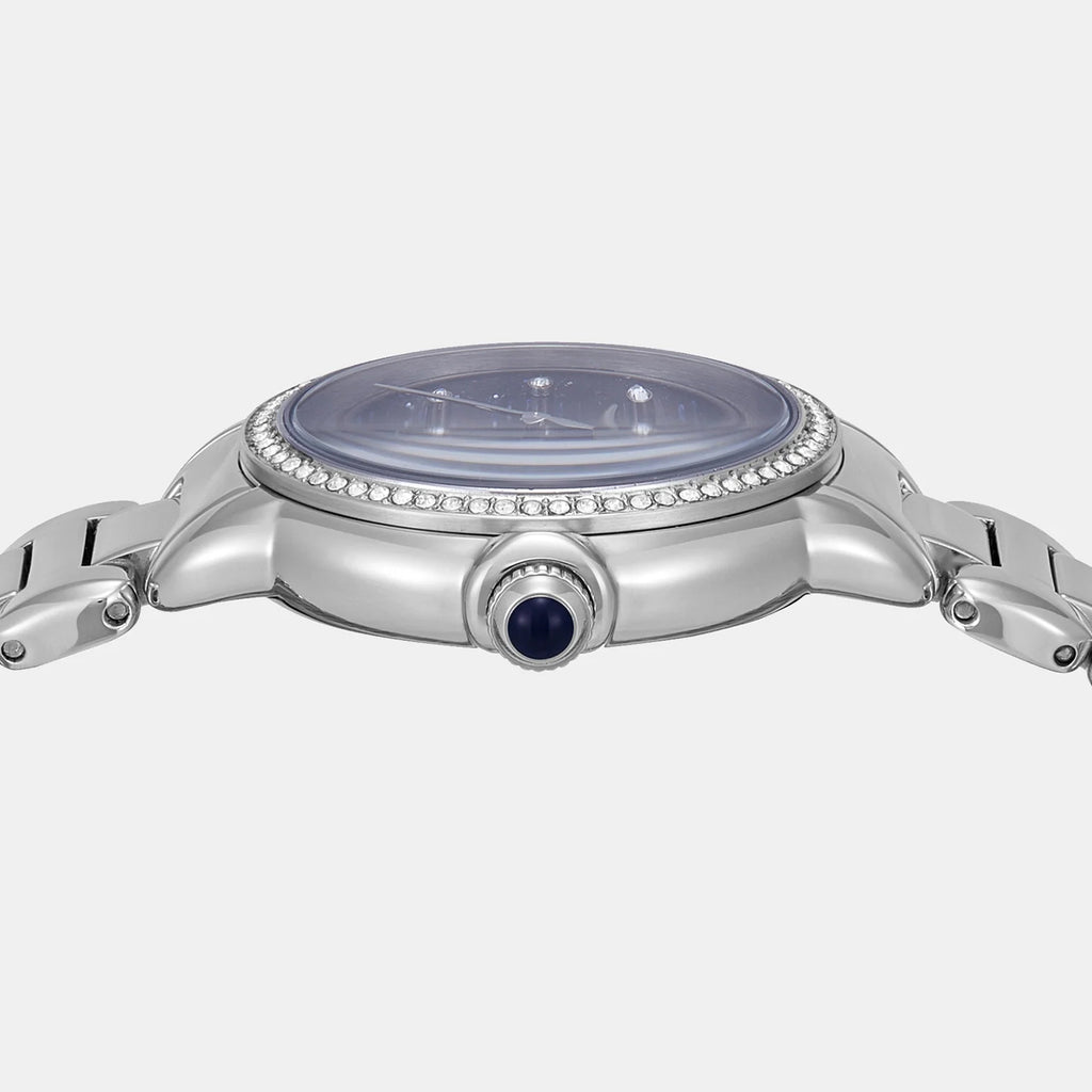 Women Quartz Blue Dial Analog Stainless Steel Watch AR11630