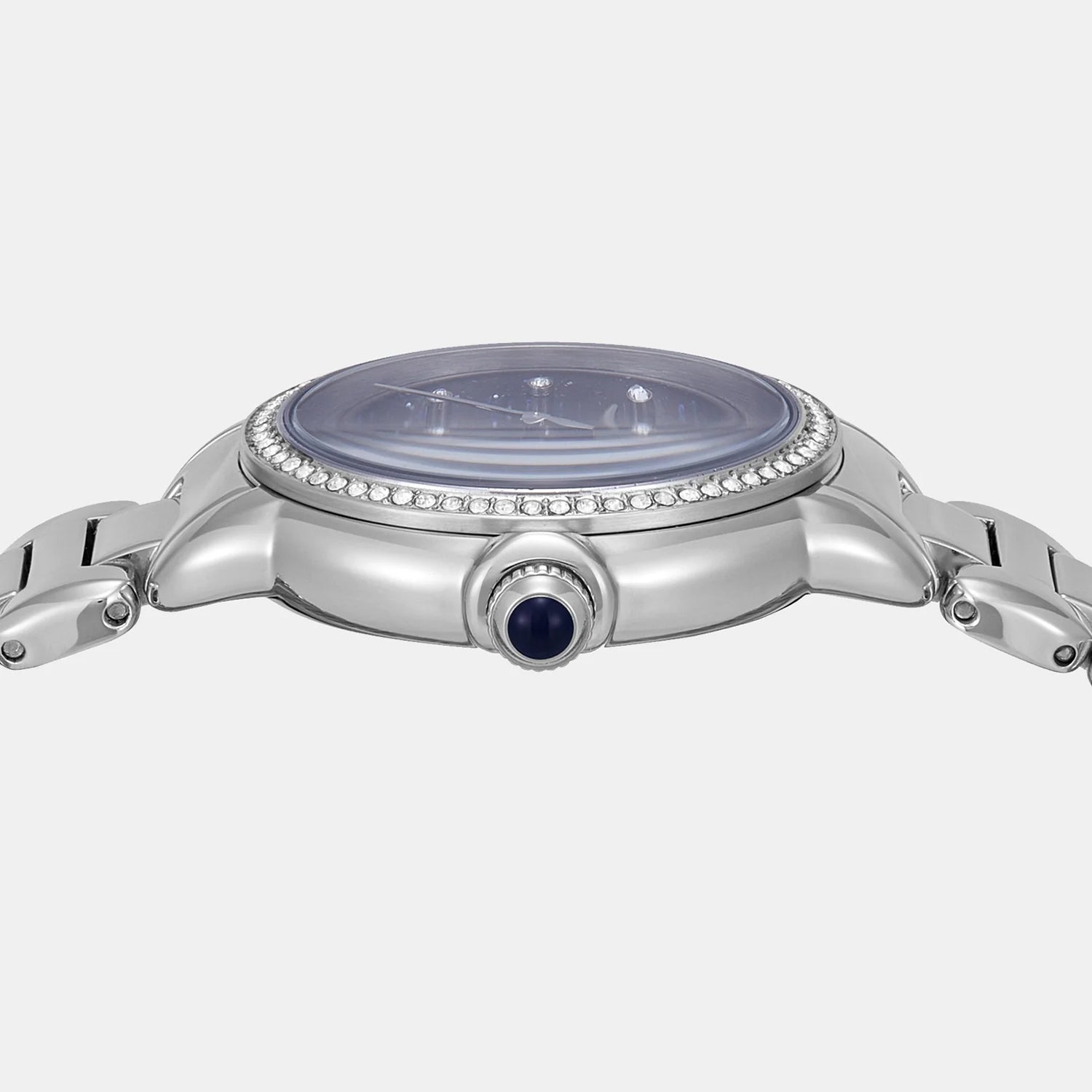 Women Quartz Blue Dial Analog Stainless Steel Watch AR11630