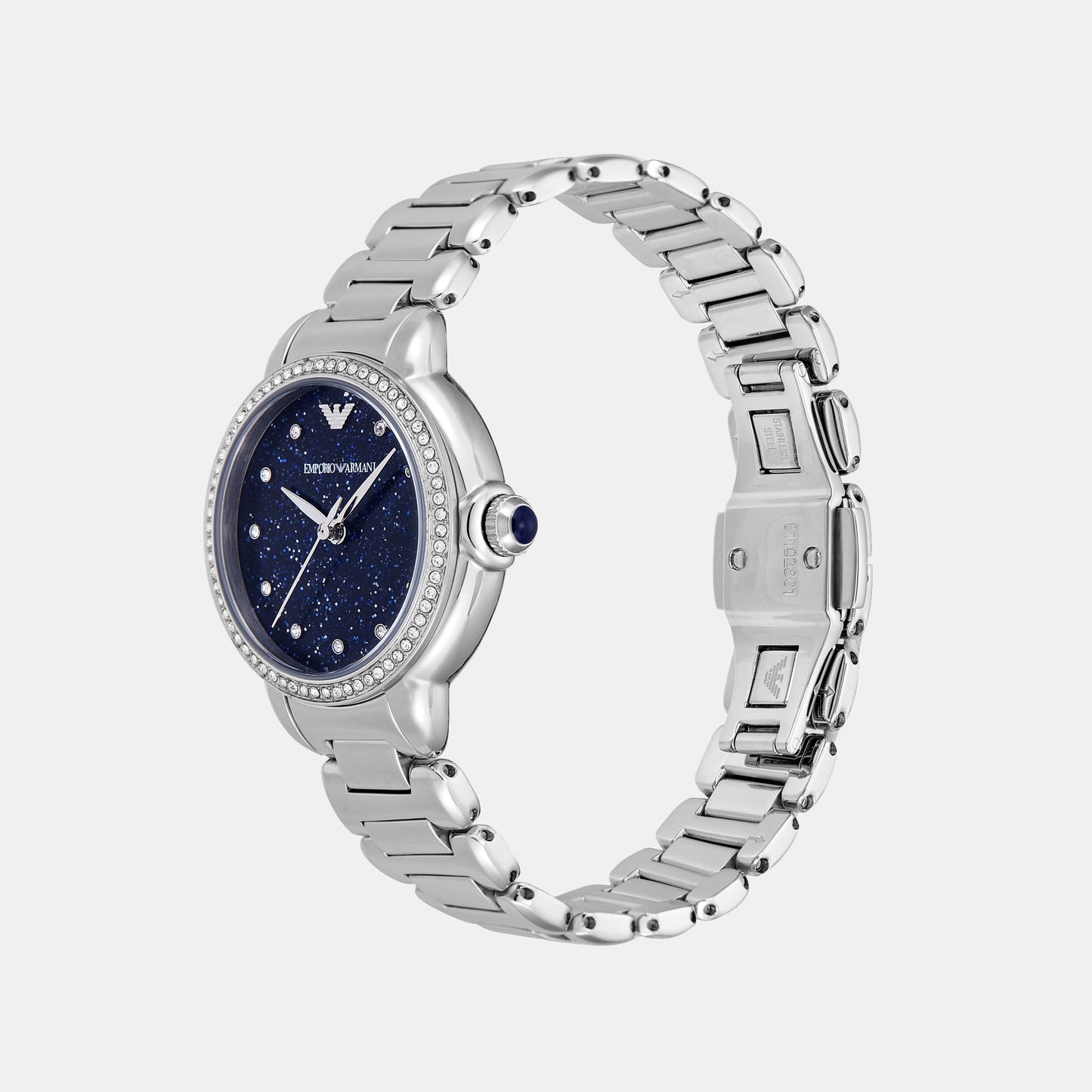 Women Quartz Blue Dial Analog Stainless Steel Watch AR11630