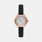 Women Quartz Silver Dial Analog Leather Watch AR11631