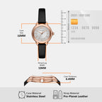 Women Quartz Silver Dial Analog Leather Watch AR11631