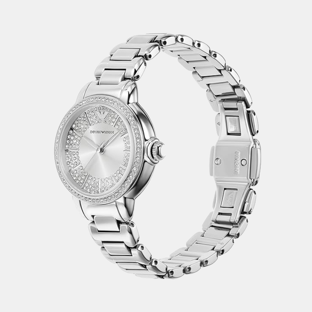 Na Women Quartz Silver Dial Analog Stainless Steel Watch AR11632