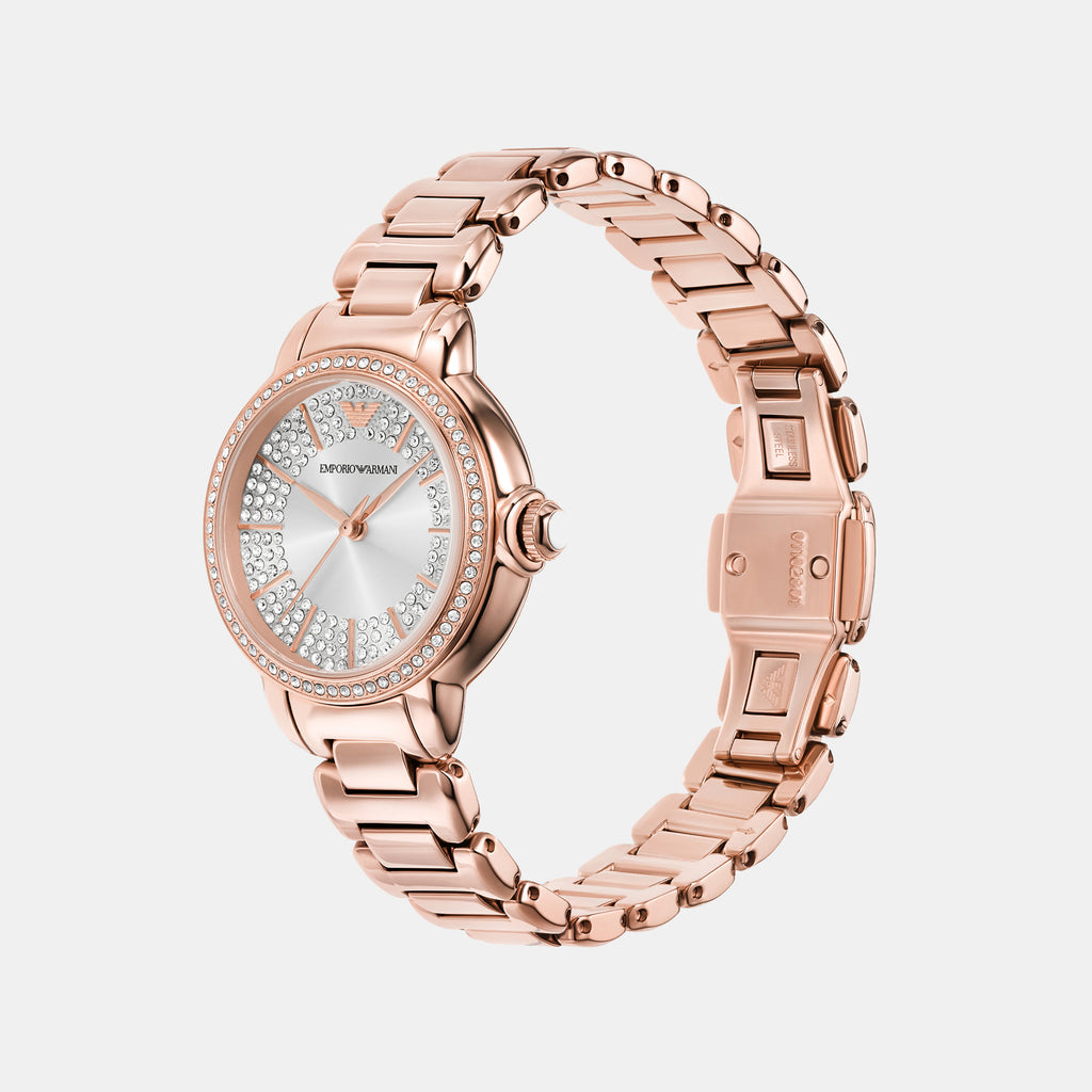 Emporio Armani Women Round Silver watch