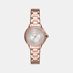 Women Quartz Silver Dial Analog Stainless Steel Watch AR11633