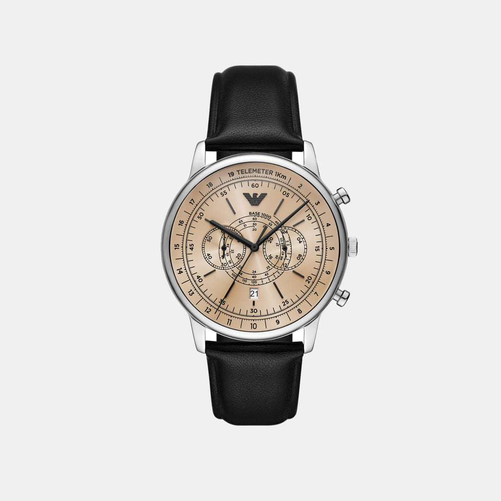 Emporio Armani Round Beige Chronograph watch