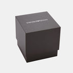 Men Quartz Beige Dial Chronograph Leather Watch AR11634