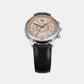 Men Quartz Beige Dial Chronograph Leather Watch AR11634