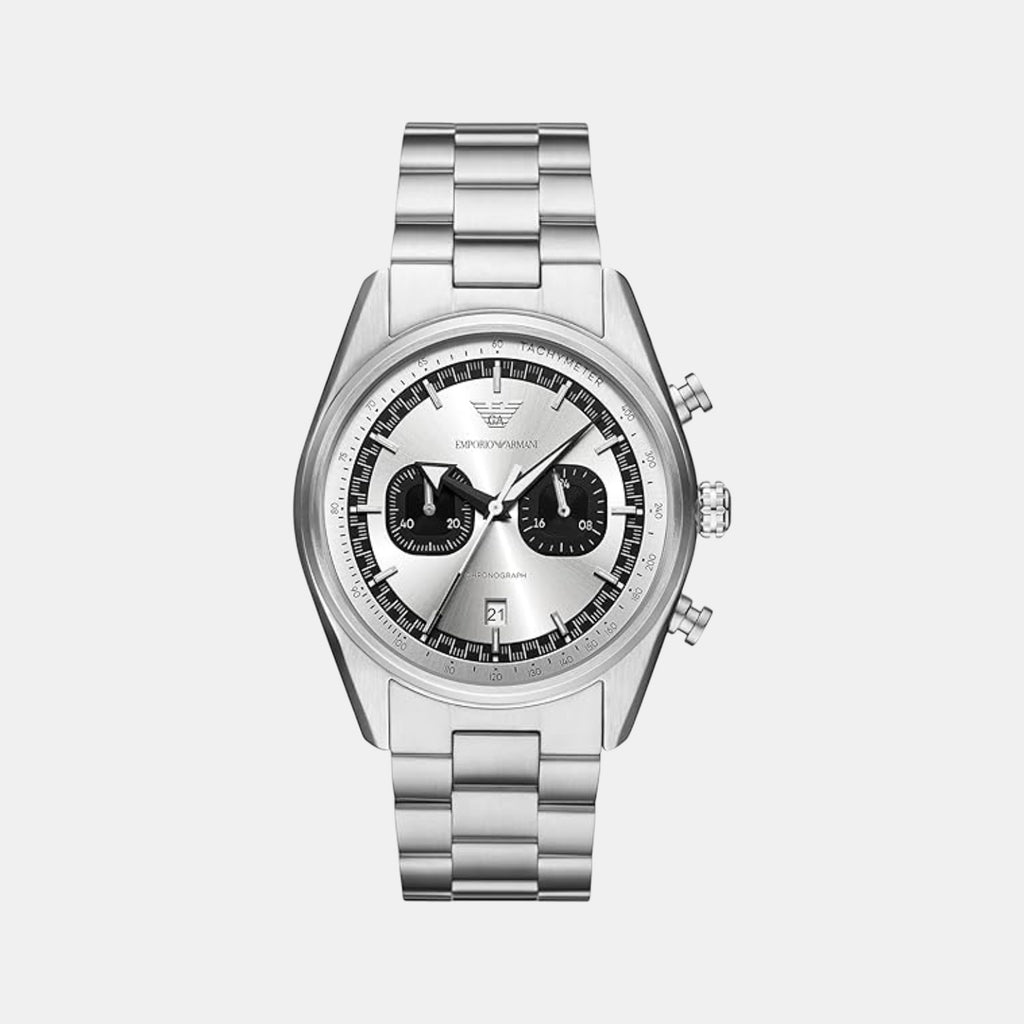 Na Men Quartz Grey Dial Chronograph Stainless Steel Watch AR11636