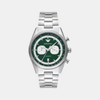 racer Men Quartz Green & Silver Dial Chronograph Stainless Steel Watch AR11637