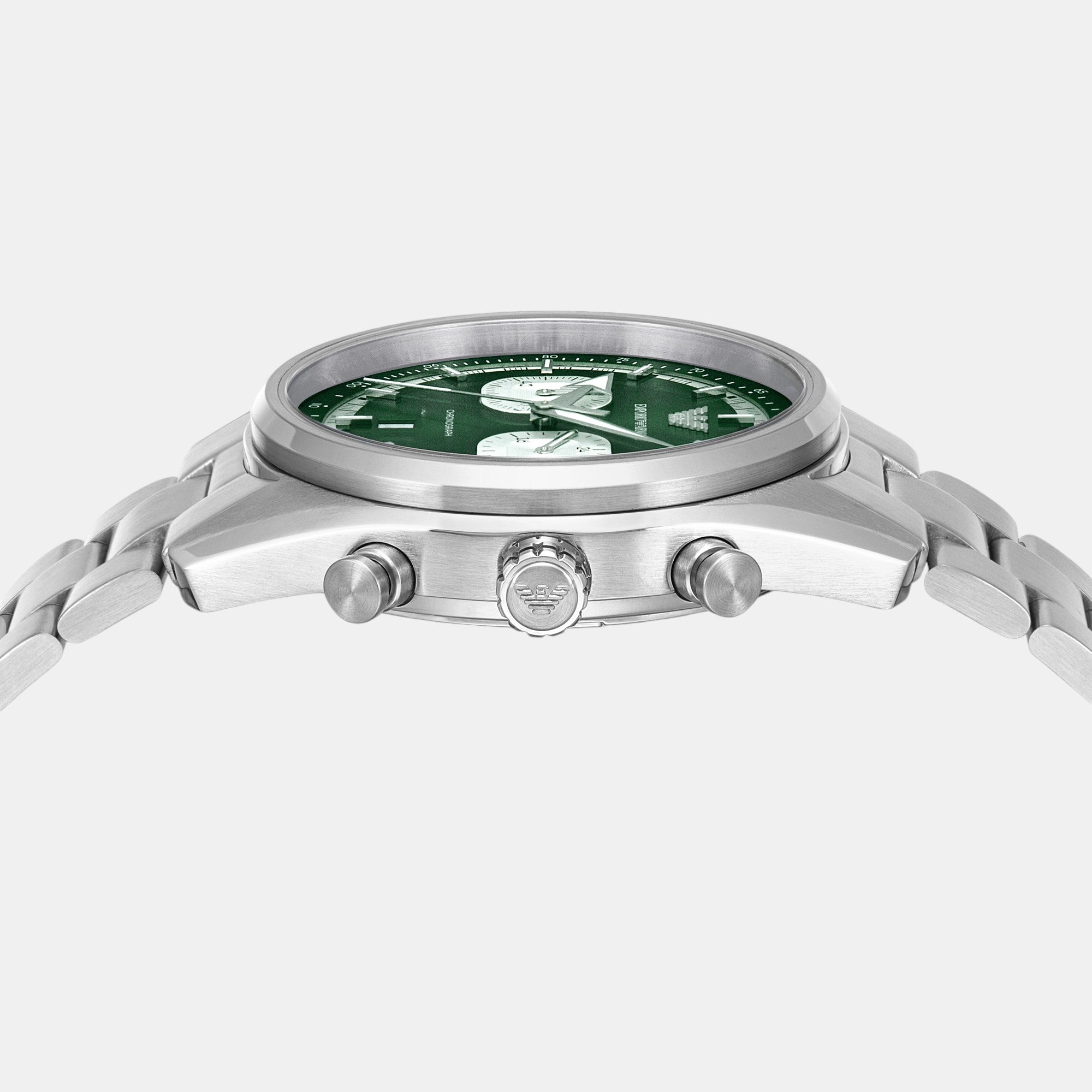 racer Men Quartz Green & Silver Dial Chronograph Stainless Steel Watch AR11637