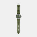 Men Quartz Green Dial Analog Silicone Watch AR11638