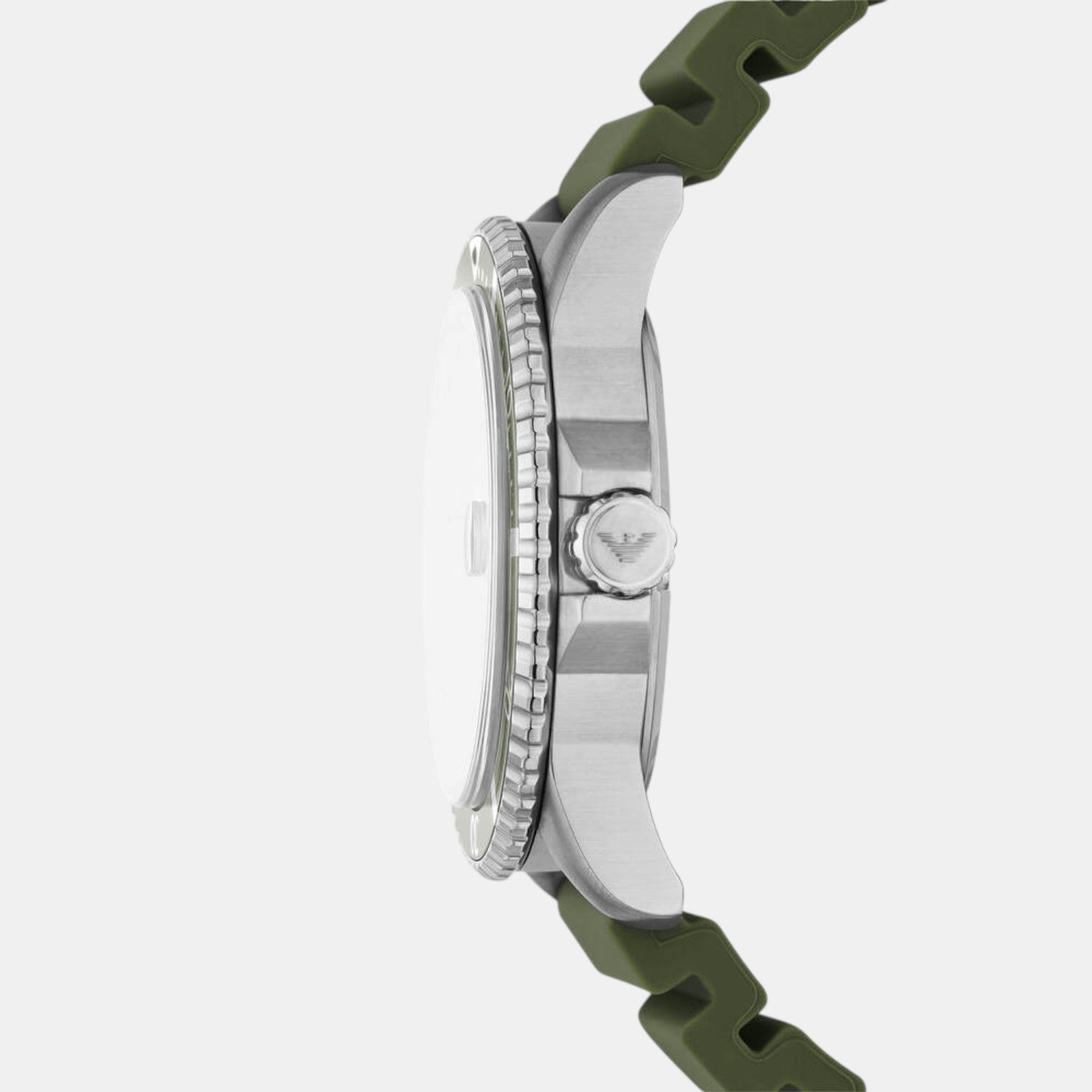 Men Quartz Green Dial Analog Silicone Watch AR11638