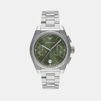 Emporio Armani Round Green Chronograph watch