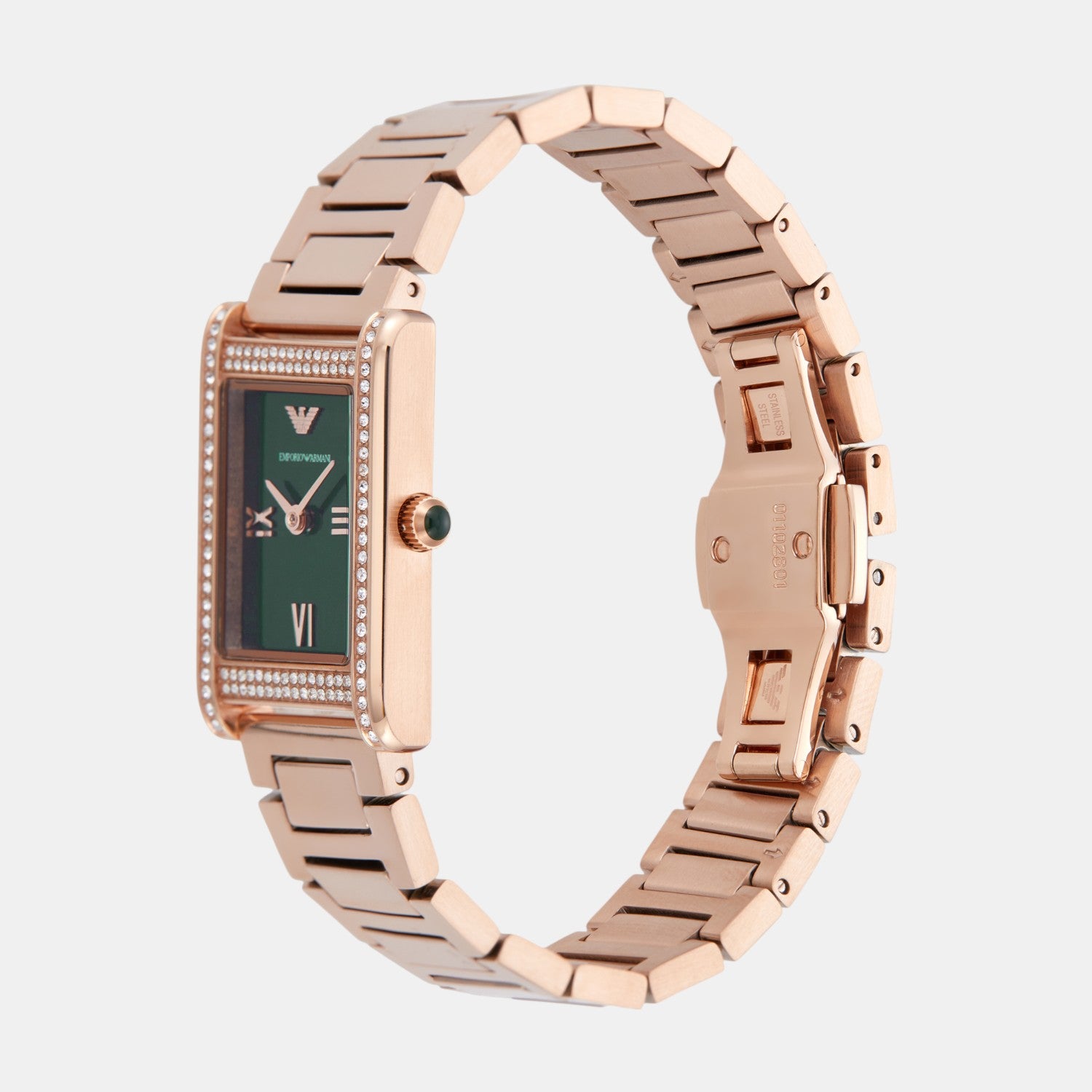 Women Quartz Green Dial Analog Stainless Steel Watch AR11641