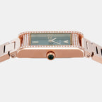 Women Quartz Green Dial Analog Stainless Steel Watch AR11641