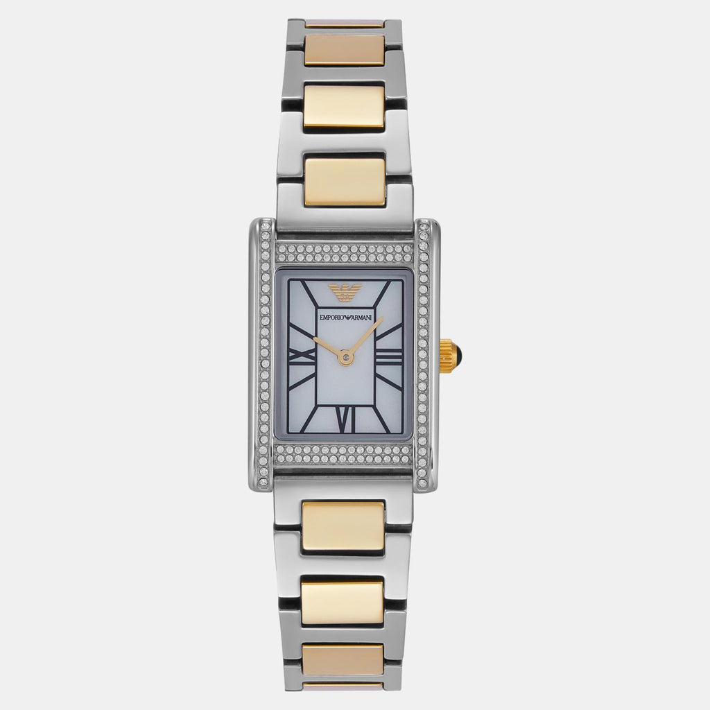 Women Quartz Mother Of Pearl Dial Analog Stainless Steel Watch AR11642