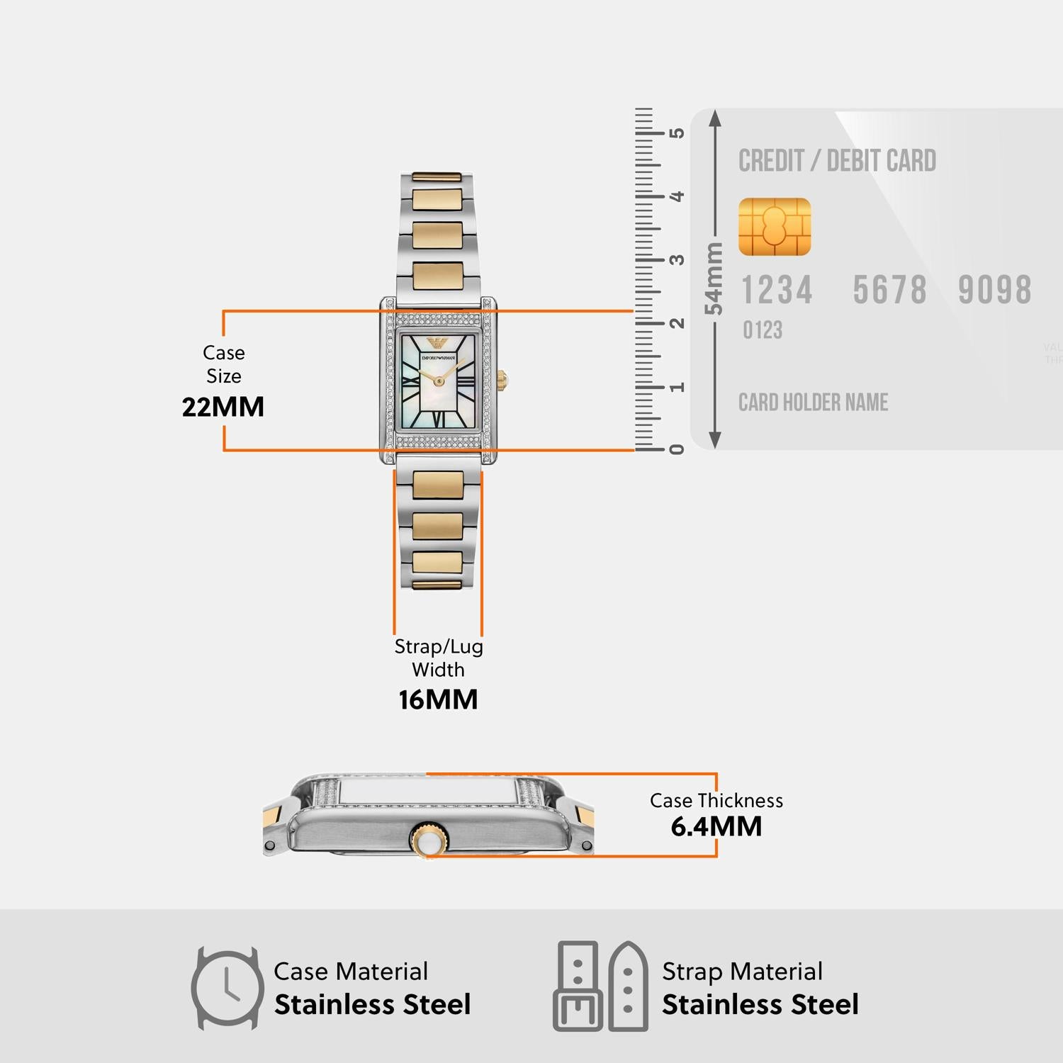 Women Quartz Mother Of Pearl Dial Analog Stainless Steel Watch AR11642