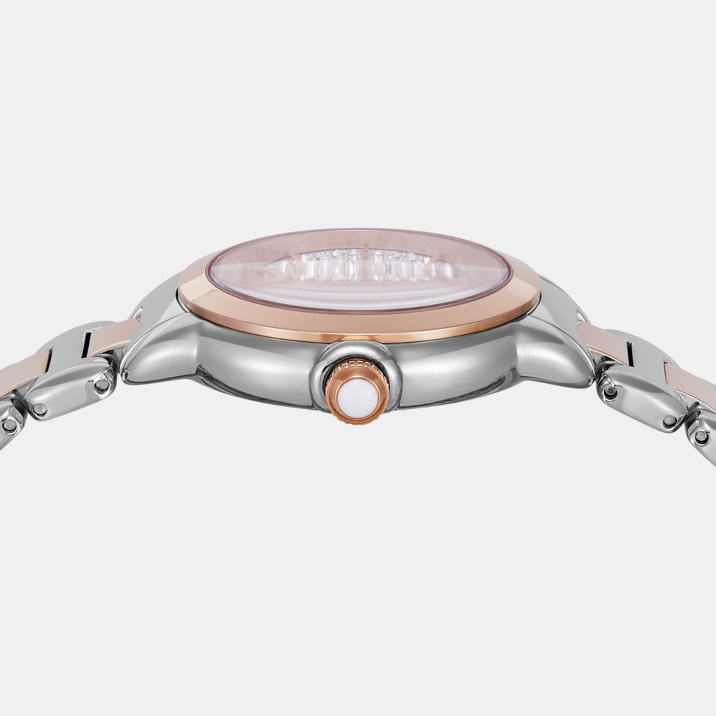 Women Quartz Silver Dial Analog Stainless Steel Watch AR11643