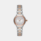 Women Quartz Silver Dial Analog Stainless Steel Watch AR11643
