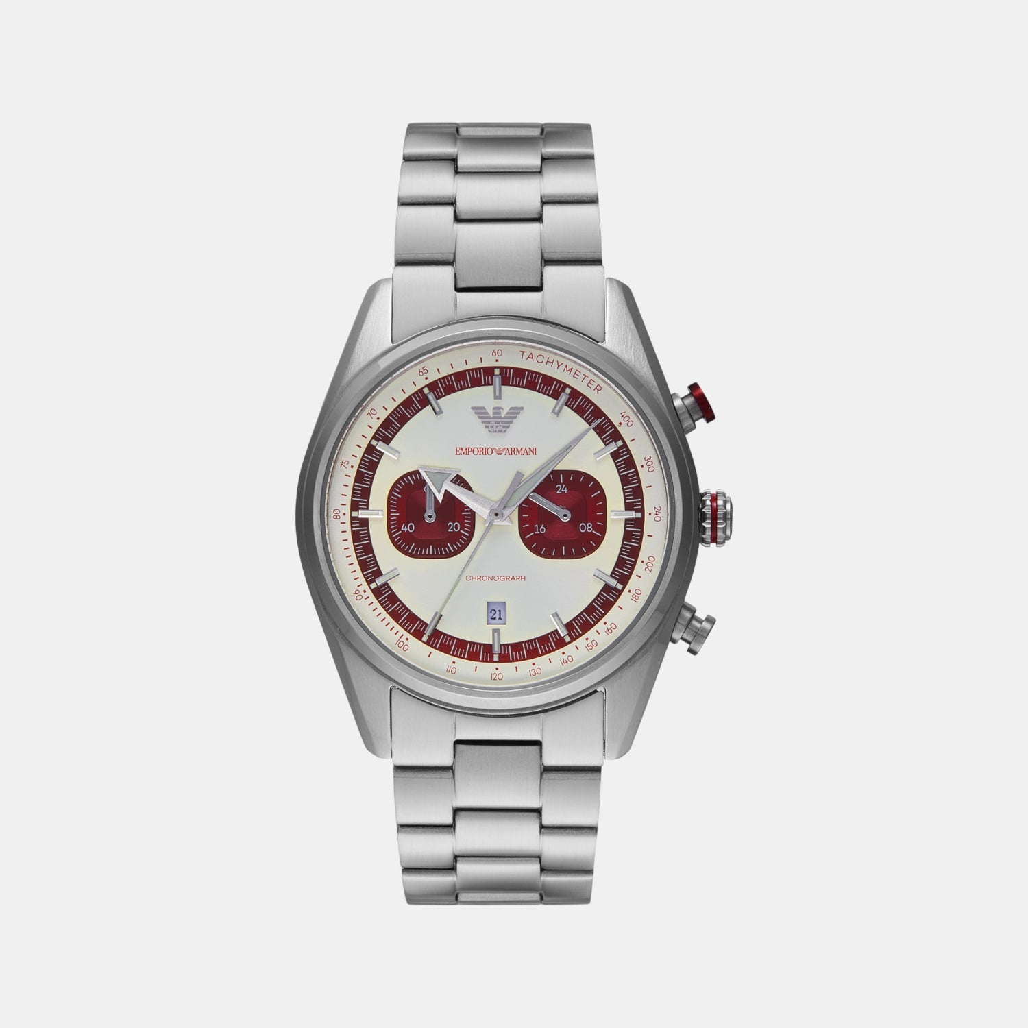 Men Quartz Two Tone Dial Chronograph Stainless Steel Watch AR11645