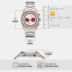 Men Quartz Two Tone Dial Chronograph Stainless Steel Watch AR11645