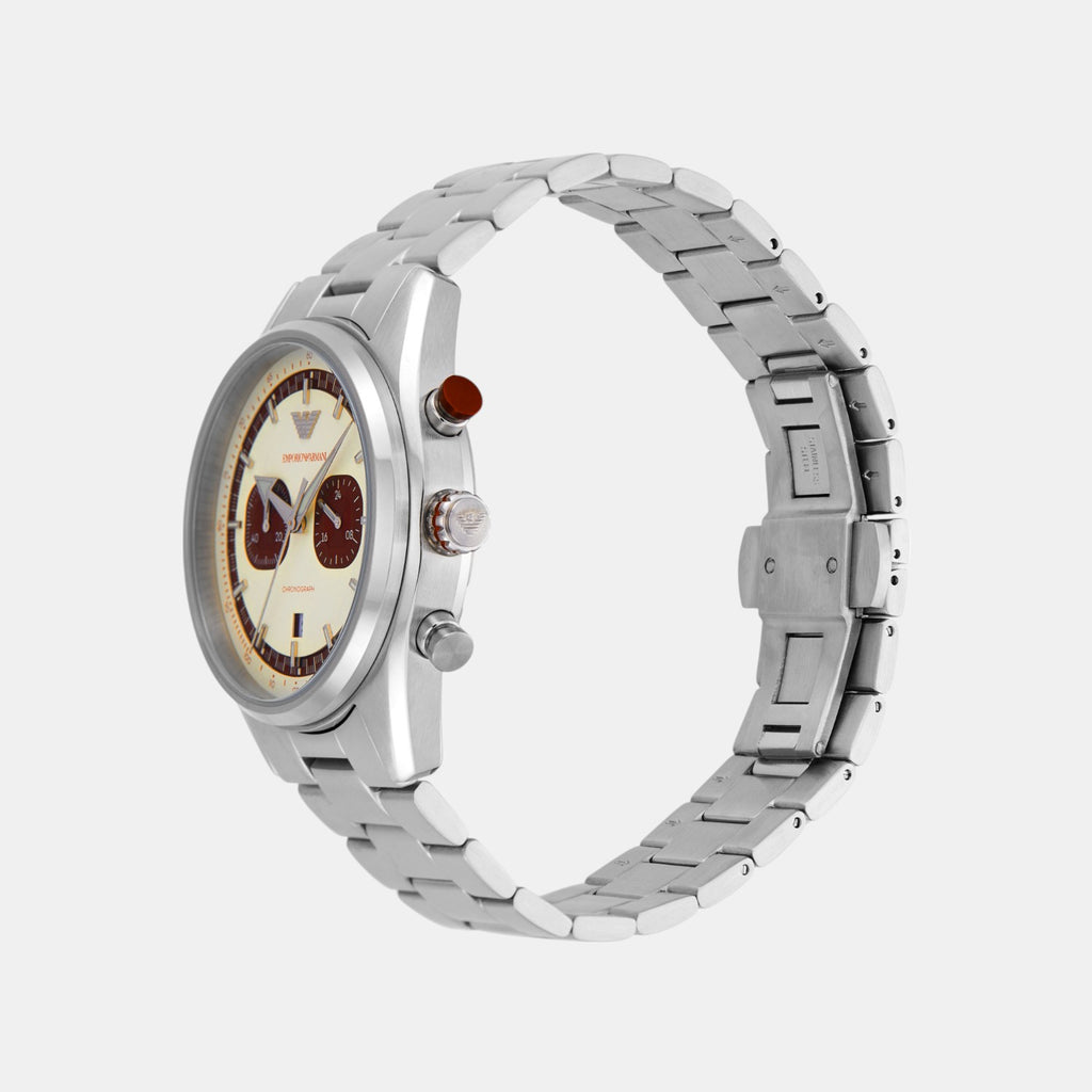 Men Quartz Two Tone Dial Chronograph Stainless Steel Watch AR11645