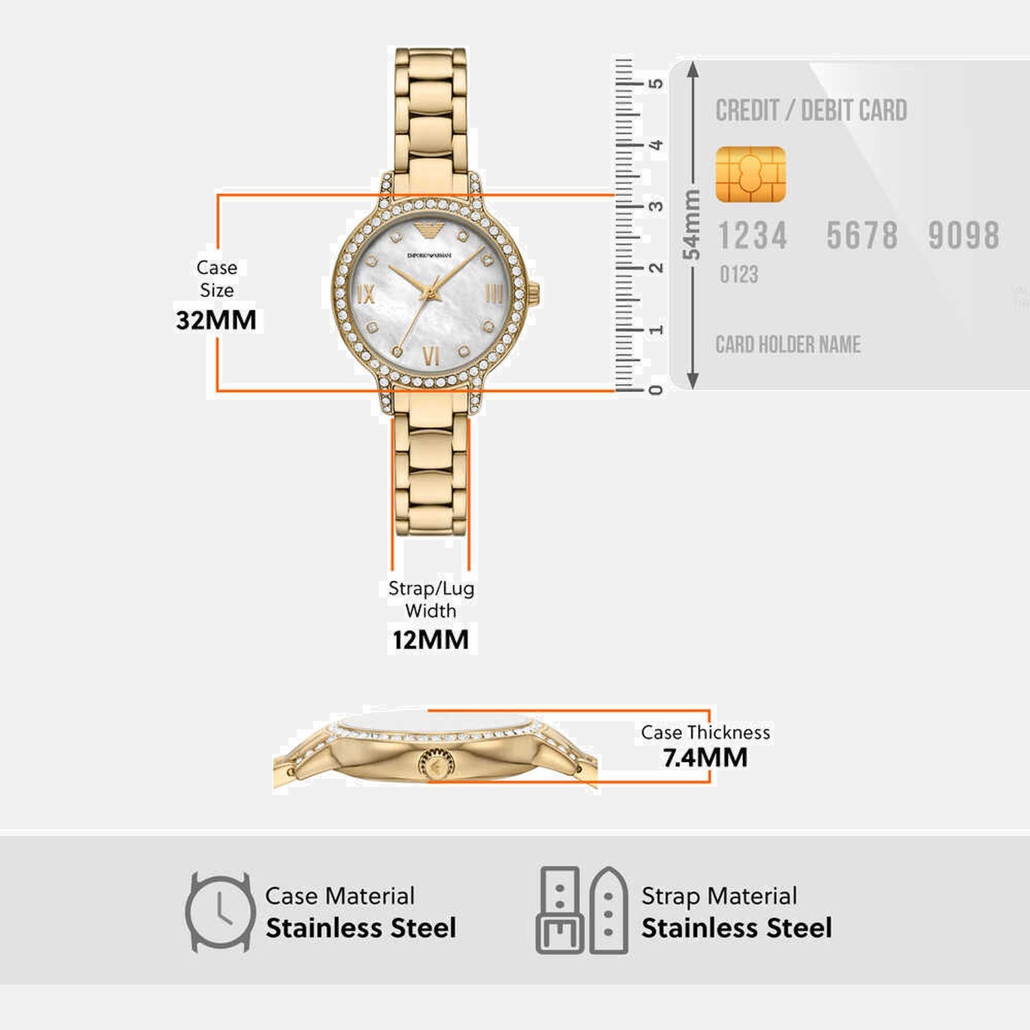 Women Quartz Mother of Pearl Dial Analog Watch AR11652