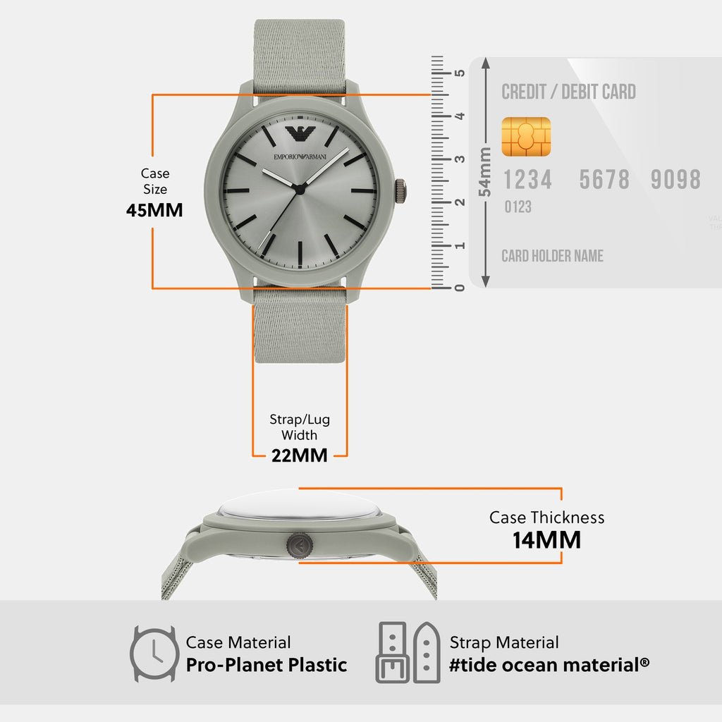 Men Quartz Grey Dial Analog Plastic Watch AR11653