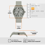 Men Quartz Grey Dial Analog Plastic Watch AR11653