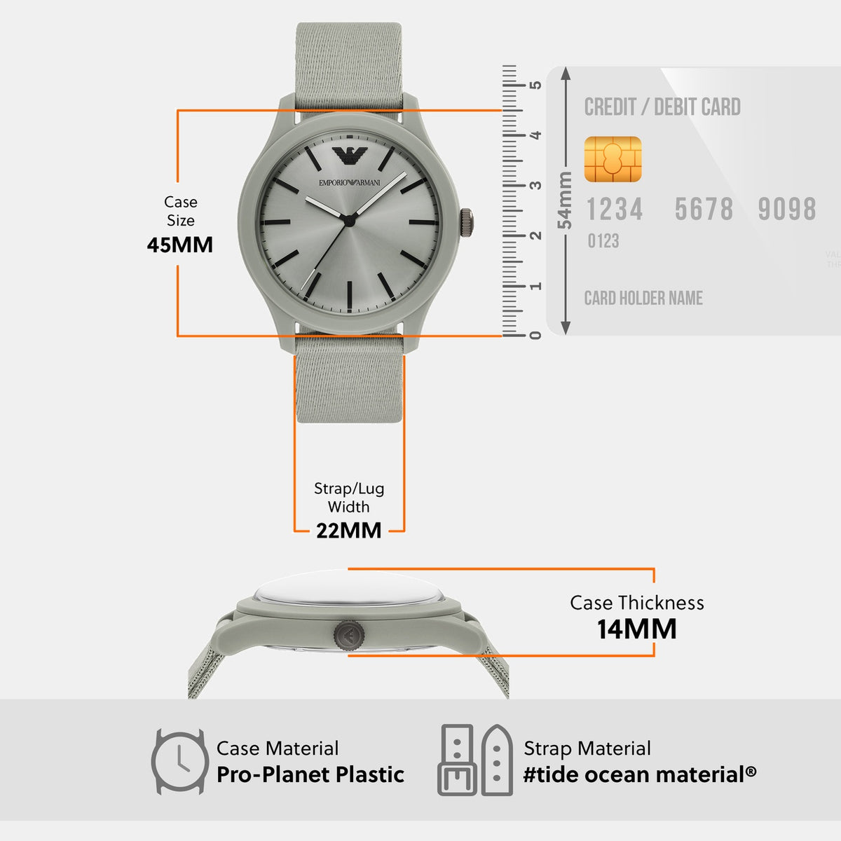 Men Quartz Grey Dial Analog Plastic Watch AR11653