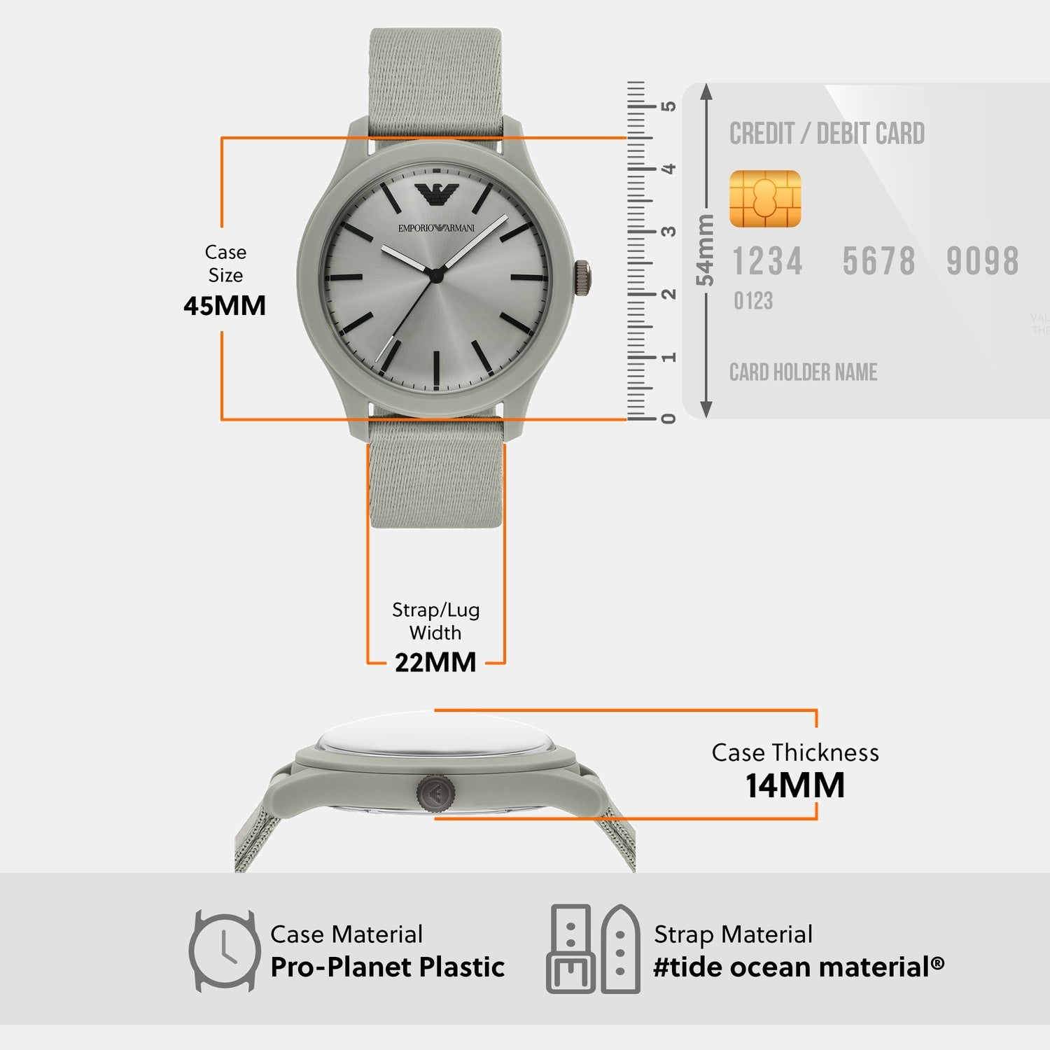 Men Quartz Grey Dial Analog Plastic Watch AR11653