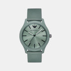 Men Quartz Green Dial Analog Plastic Watch AR11654