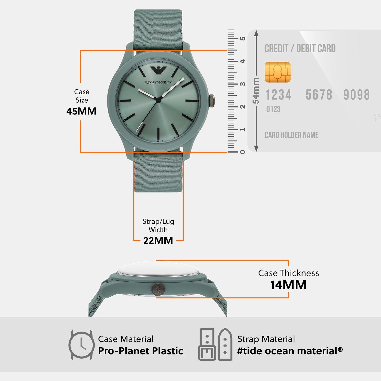 Men Quartz Green Dial Analog Plastic Watch AR11654