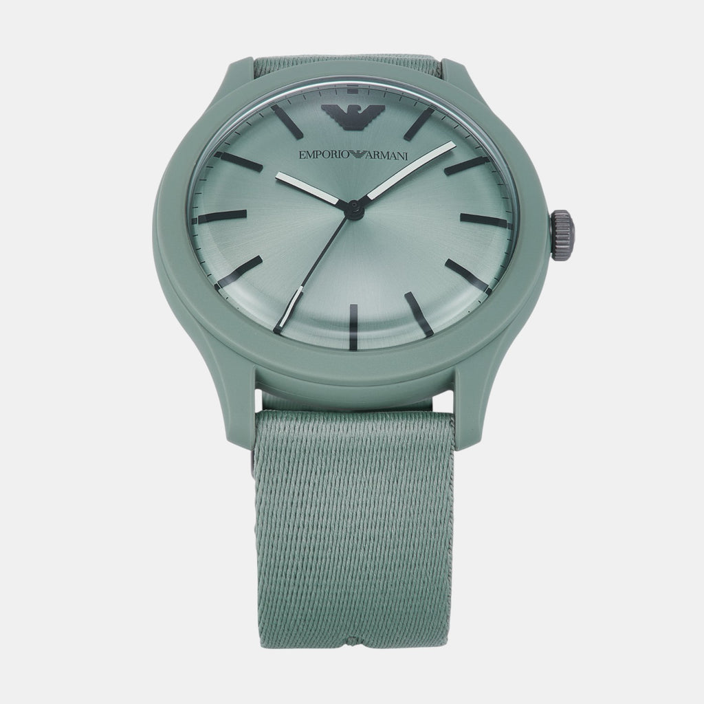 Men Quartz Green Dial Analog Plastic Watch AR11654