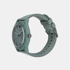 Men Quartz Green Dial Analog Plastic Watch AR11654