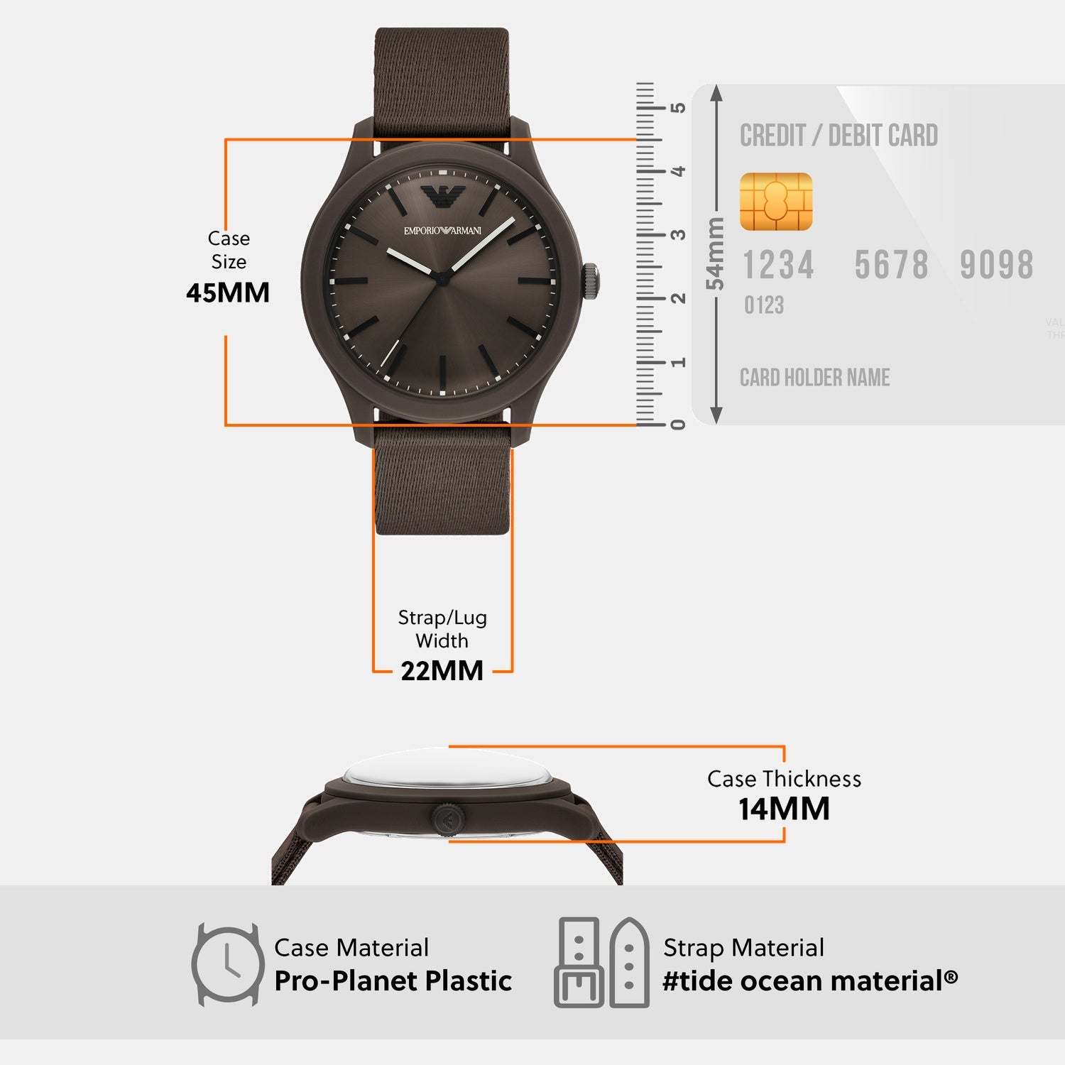 Men Quartz Brown Dial Analog Plastic Watch AR11655