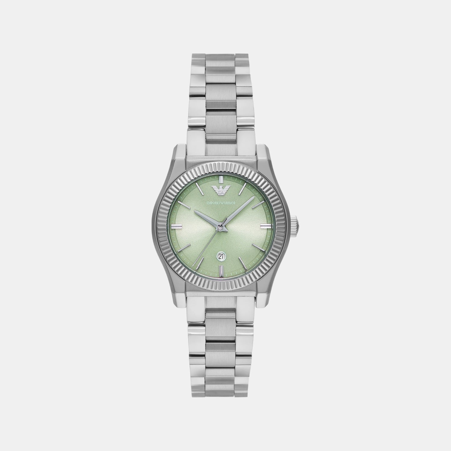 Women Quartz Green Dial Analog Stainless Steel Watch AR11656