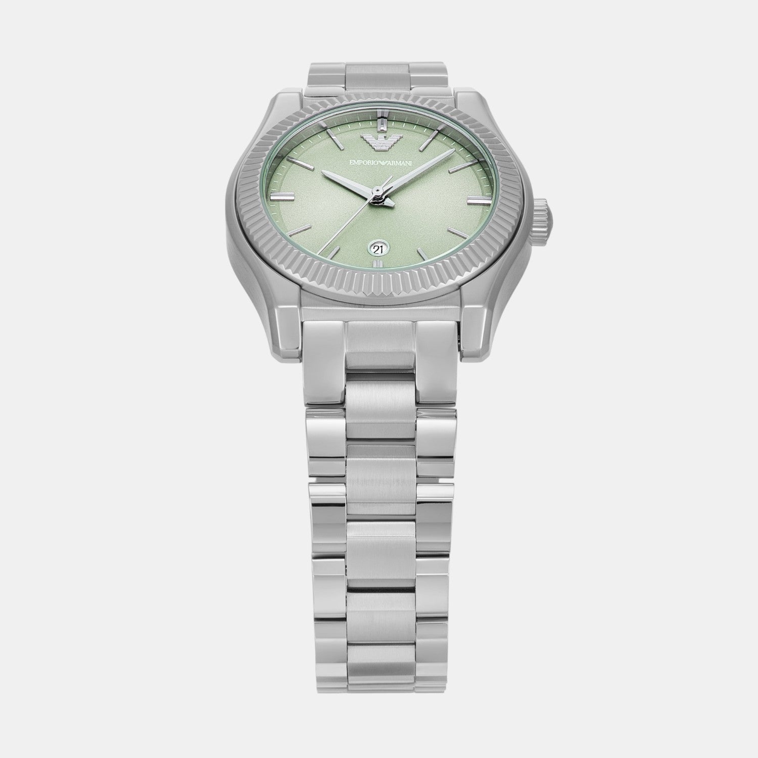 Women Quartz Green Dial Analog Stainless Steel Watch AR11656