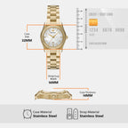 Women Quartz Mother Of Pearl Dial Analog Stainless Steel Watch AR11657