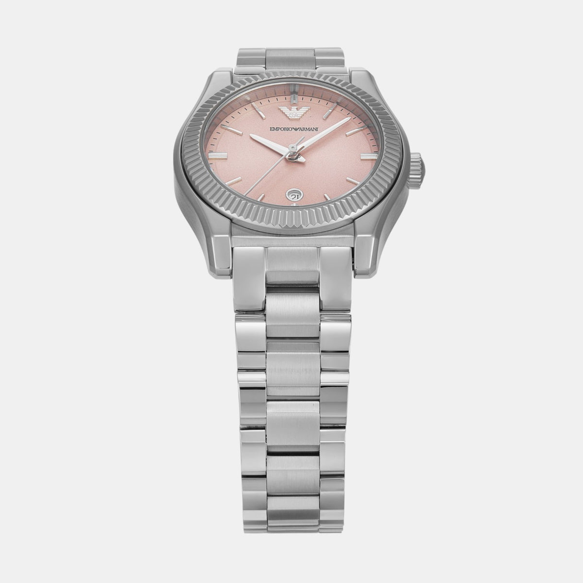 Women Quartz Pink Dial Analog Stainless Steel Watch AR11658