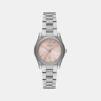 Women Quartz Pink Dial Analog Stainless Steel Watch AR11658
